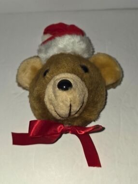 House of Lloyd 1986 Teddy Bear Door Knob Cover Vintage Christmas Santa Bear VTG